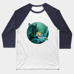 Cat in a submarine Baseball T-Shirt